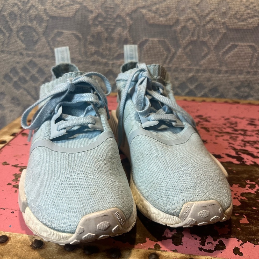 ADIDAS NMD R1 Women’s Prime knit casual ice blue shoe sz 8.5 - Picture 10 of 15